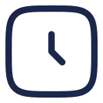 Clock Square SVG Icon